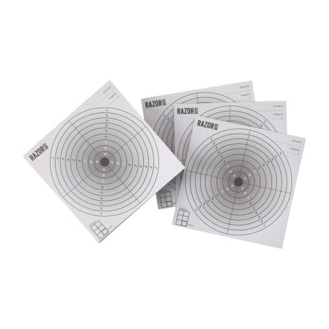 Komplet 100 x tarcza strzelecka RGun 14x14 czarny środek RGun