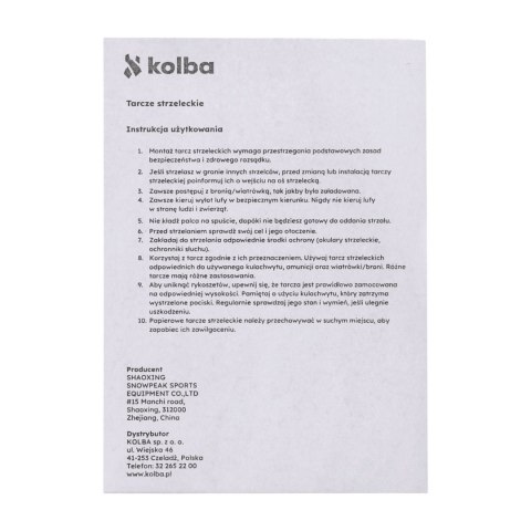 Komplet 100 x tarcza strzelecka RGun 14x14 czarny środek RGun