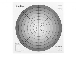 Komplet tarcz strzeleckich 14x14 cm biały środek 100 szt. NN