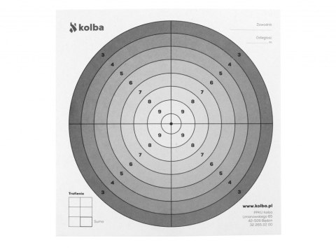 Komplet tarcz strzeleckich 14x14 cm biały środek 100 szt. NN