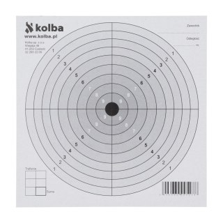 Komplet tarcz strzeleckich 14x14 cm czarny środek 100 szt. NN