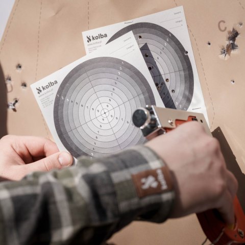 Komplet tarcz strzeleckich 14x14 cm czarny środek 100 szt. NN