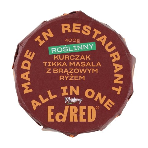 Konserwa Ed Red All in One Roślinny kurczak tikka masala z brązowym ryżem 400 g Ed RED