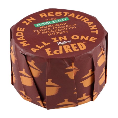Konserwa Ed Red All in One Roślinny kurczak tikka masala z brązowym ryżem 400 g Ed RED