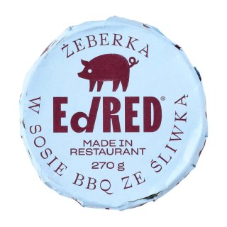 Konserwa Ed Red Originals Żeberka w sosie BBQ z śliwką 270 g Ed RED
