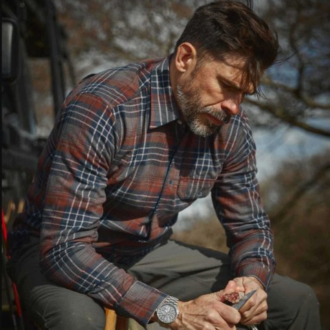Koszula męska Chevalier Falcon Flannel Rust checked Chevalier