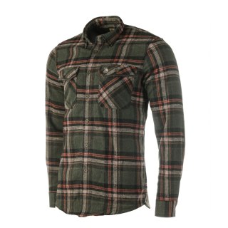 Koszula męska Tagart Jukon slim, flanelowa, zielona w biało-czerwoną kratę Tagart