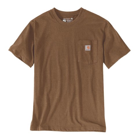 Koszulka Carhartt K87 Pocket - oiled walnut heat Carhartt