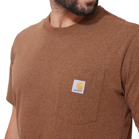 Koszulka Carhartt K87 Pocket - oiled walnut heat Carhartt