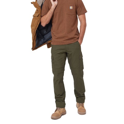 Koszulka Carhartt K87 Pocket - oiled walnut heat Carhartt