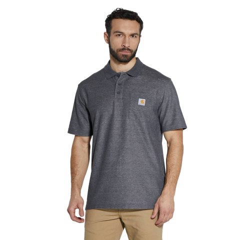 Koszulka Carhartt Polo Midweight Pocket - carbon heather Carhartt