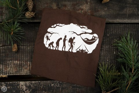 Koszulka męska TigerWood Bushcraft Evolution brązowa Tigerwood