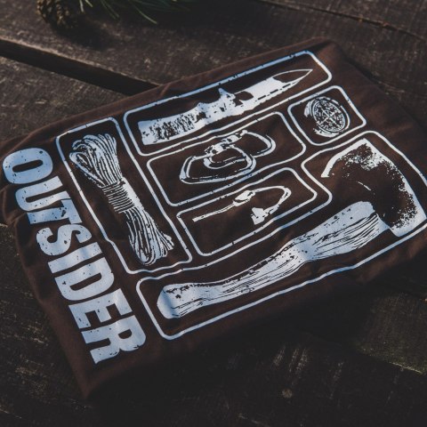 Koszulka męska TigerWood Outsider brązowa Tigerwood
