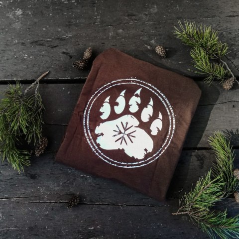 Koszulka męska TigerWood Szepty Puszczy brązowa Tigerwood
