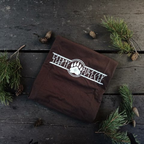 Koszulka męska TigerWood Szepty Puszczy brązowa Tigerwood