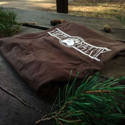 Koszulka męska TigerWood Szepty Puszczy brązowa Tigerwood