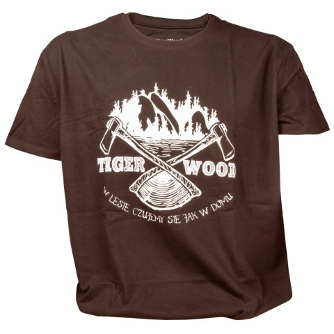 Koszulka męska TigerWood Two Axes brązowa Tigerwood