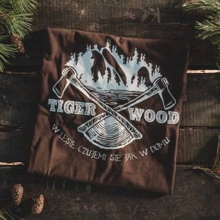 Koszulka męska TigerWood Two Axes brązowa Tigerwood