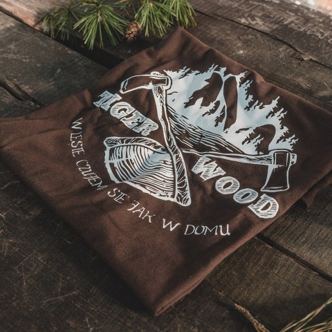 Koszulka męska TigerWood Two Axes brązowa Tigerwood