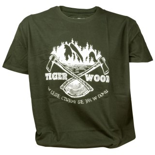 Koszulka męska TigerWood Two Axes zielona Tigerwood