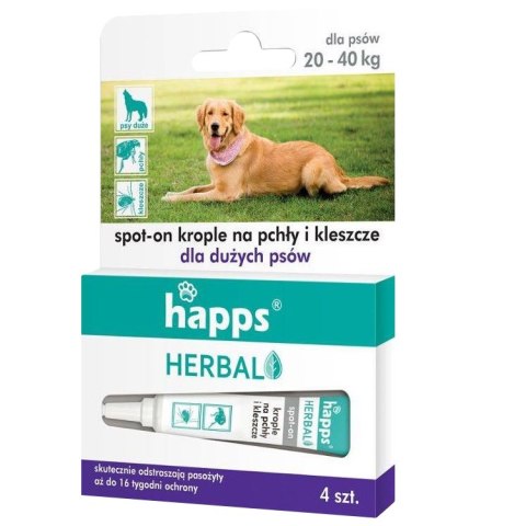 Krople Happs przeciw pchłom i kleszczom pies 20 - 40 kg Happs