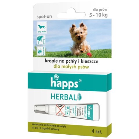 Krople Happs przeciw pchłom i kleszczom pies 5 - 10 kg Happs