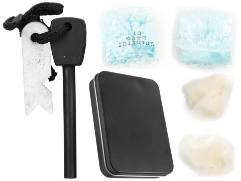 Krzesiwo z zestawem rozpalającym w etui MFH - Max Fuchs