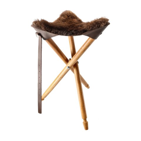 Krzesło Acropolis z siedziskiem z naturalnego futra bobra Acropolis