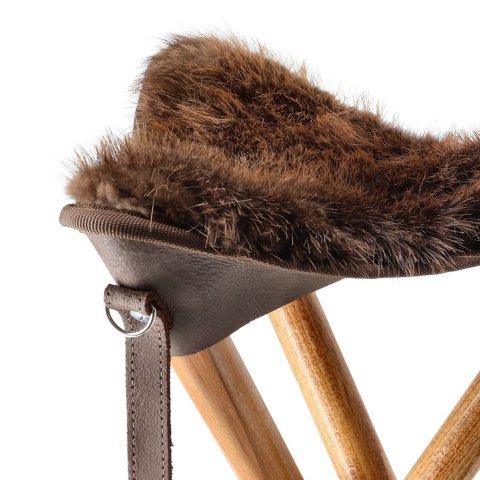 Krzesło Acropolis z siedziskiem z naturalnego futra bobra Acropolis