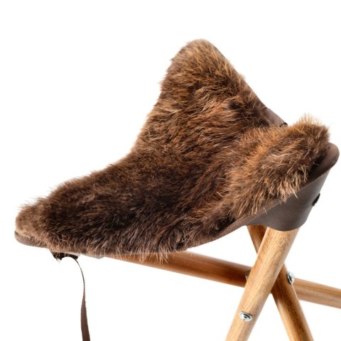 Krzesło Acropolis z siedziskiem z naturalnego futra bobra Acropolis