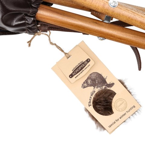 Krzesło Acropolis z siedziskiem z naturalnego futra bobra Acropolis