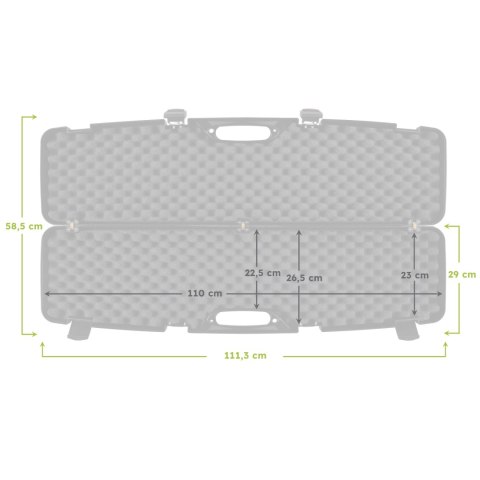 Kufer na bron Megaline czarny 110x25x11 cm szyfr Megaline