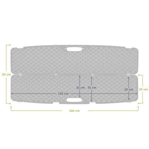 Kufer na bron Megaline czarny 125x25x11 cm szyfr Megaline