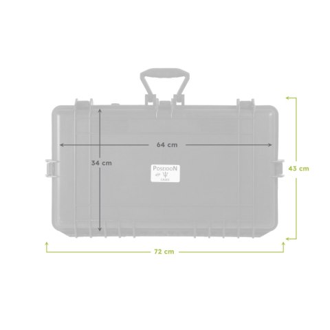 Kufer na broń Poseidon 60 647x350x165 mm czarny Poseidon