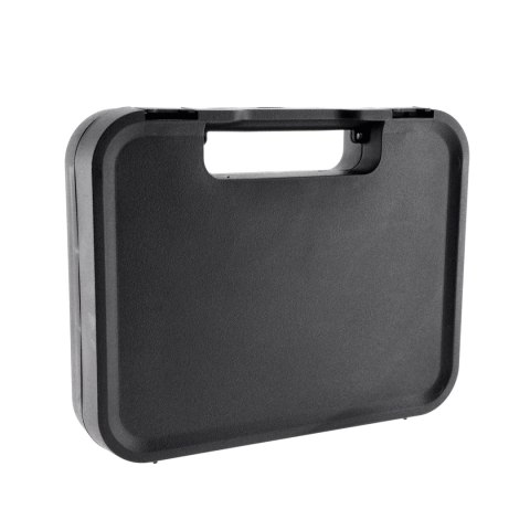 Kufer na pistolet Megaline 24,5x17,8x3,9 cm czarny z czarnymi klamrami Megaline