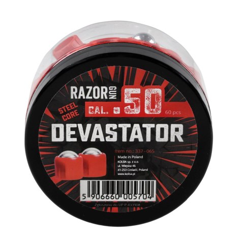 Kule metalowe RGun Steel Core Devastator kal. .50 / 60 szt. do Umarex HDR50 RGun