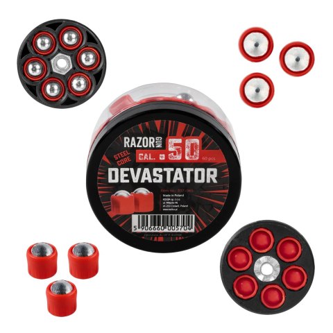 Kule metalowe RGun Steel Core Devastator kal. .50 / 60 szt. do Umarex HDR50 RGun