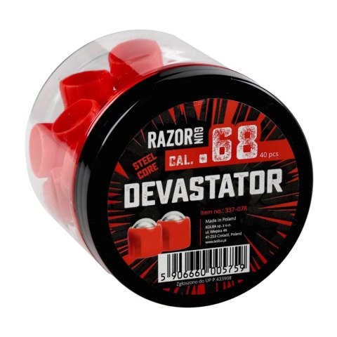 Kule metalowe RGun Steel Core Devastator kal. .68 / 40 szt. do Umarex T4E HDS 68 kal. RGun
