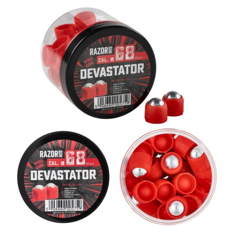Kule metalowe RGun Steel Core Devastator kal. .68 / 40 szt. do Umarex T4E HDS 68 kal. RGun