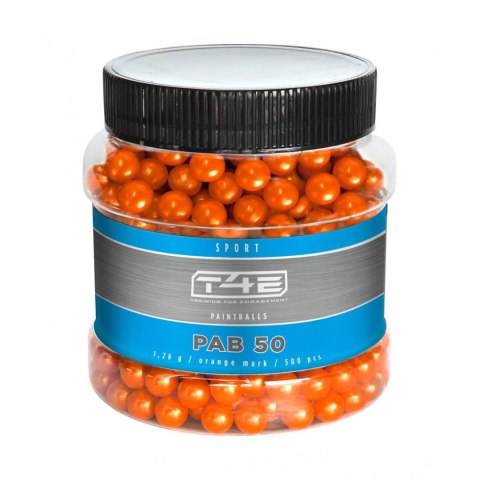 Kule z farbą T4E Sport PAB kal. .50 500 szt. pomarańczowe T4E - Training for Engagement
