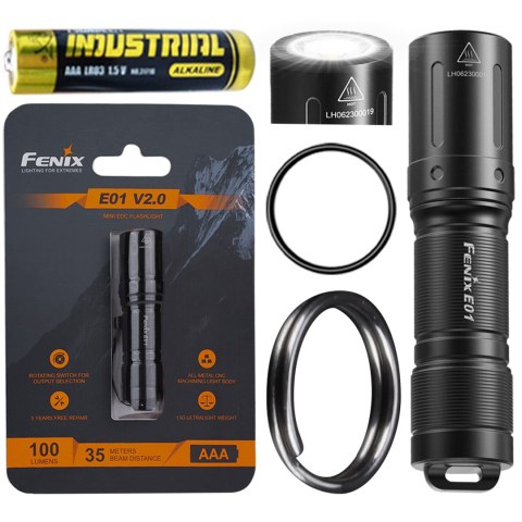 Latarka LED Fenix E01 V2.0 czarna Fenix