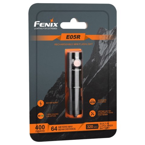 Latarka LED Fenix E05R czarna Fenix