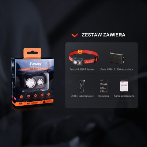 Latarka czołowa Fenix HL32R-T czarna Fenix