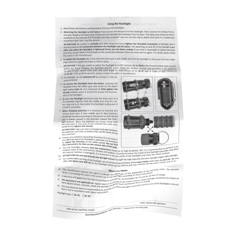 Latarka do pałki teleskopowej ESP Baton BL-02 ESP - Euro Security Products