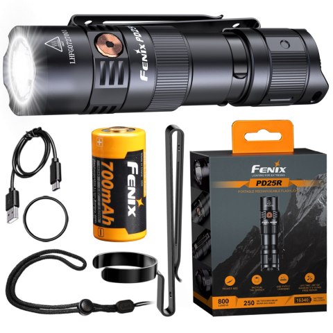 Latarka taktyczna LED Fenix PD25R czarna Fenix