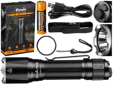 Latarka taktyczna LED Fenix TK16 V2.0 czarna Fenix