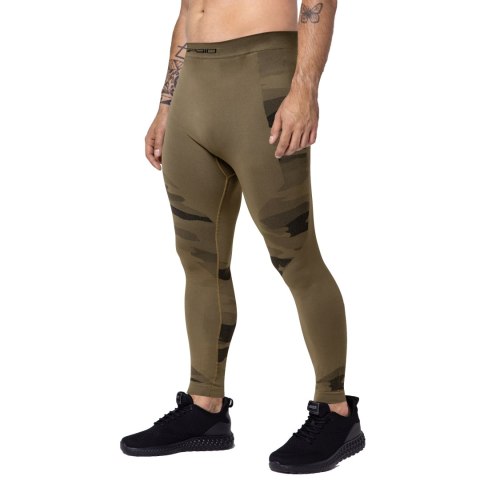 Legginsy męskie Spaio Military piaskowe zielone Spaio