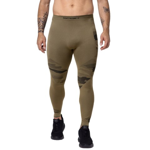 Legginsy męskie Spaio Military piaskowe zielone Spaio