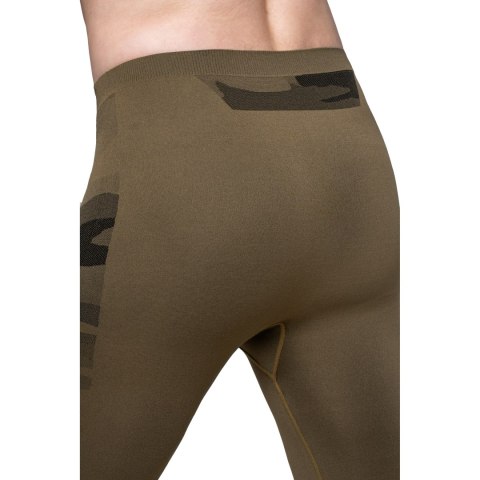 Legginsy męskie Spaio Military piaskowe zielone Spaio