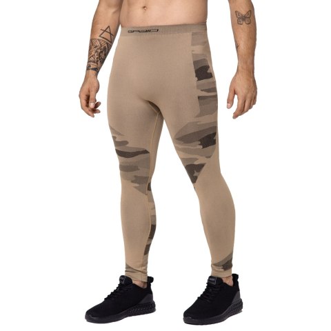 Legginsy męskie Spaio Military piaskowe Spaio